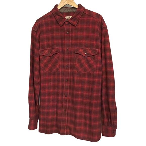 Woolrich Flannel Shirt Plaid Button Down Heavy weight Mens XL‎ - Picture 1 of 7